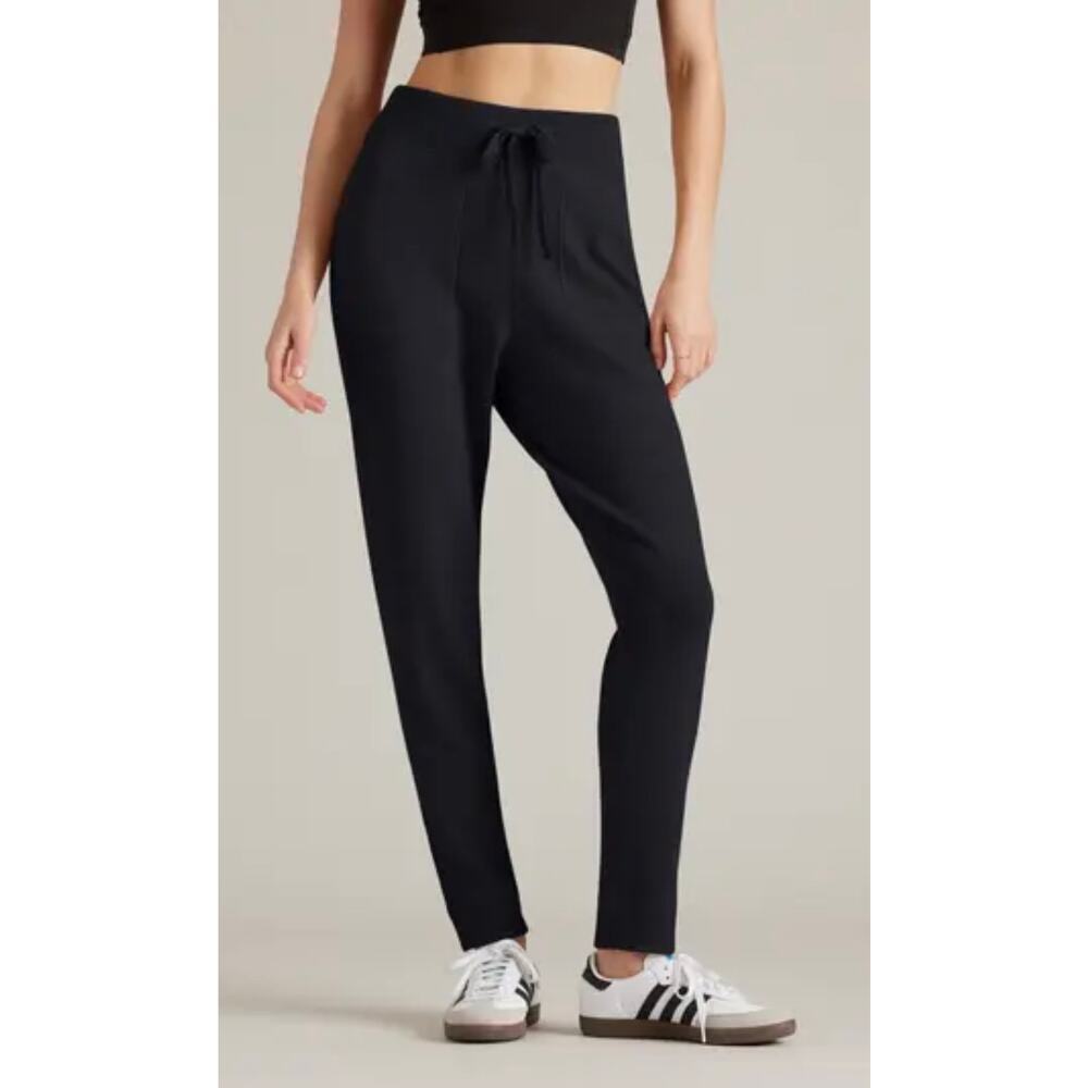 Rhone NWT Daybreak Sweater Jogger Black Large Ribbed Lounge Chic Athleisure